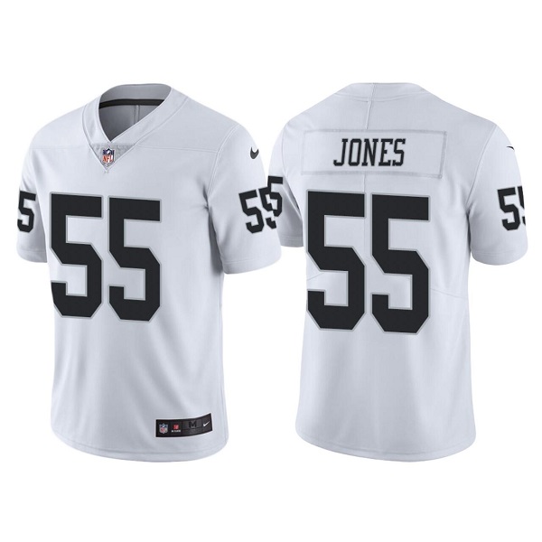 Men's Las Vegas Raiders #55 Chandler Jones White Vapor Limited Stitched Jersey